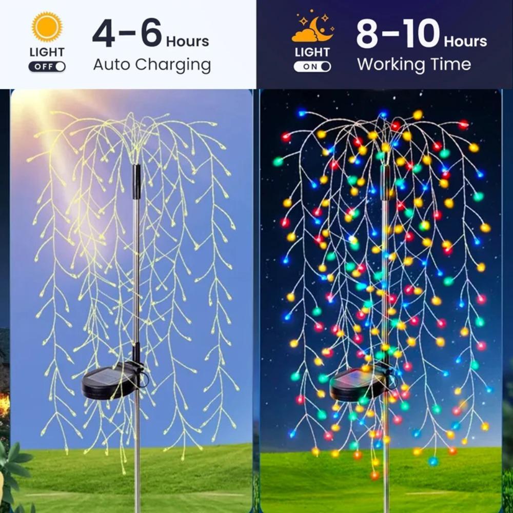 200/100LED Outdoor Solar Fireworks Lighting Decor Led Light Fairy Lights Ramadan Lamp Waterproof String Lights for Courtyards