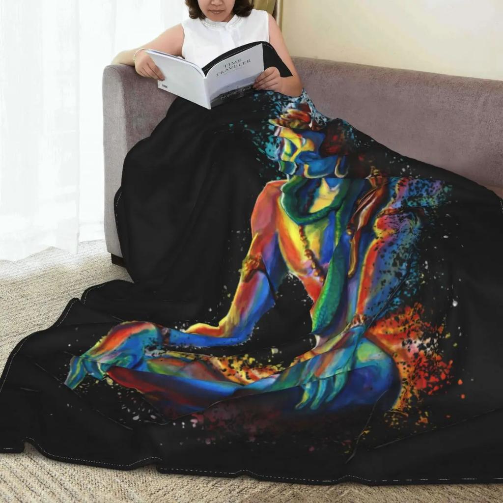 Eternal Lord Shiva In Meditation Plush Blanket Hindu Ganesha God India Lingam Creative Throw Blanket for Home 200x150 Bedspread