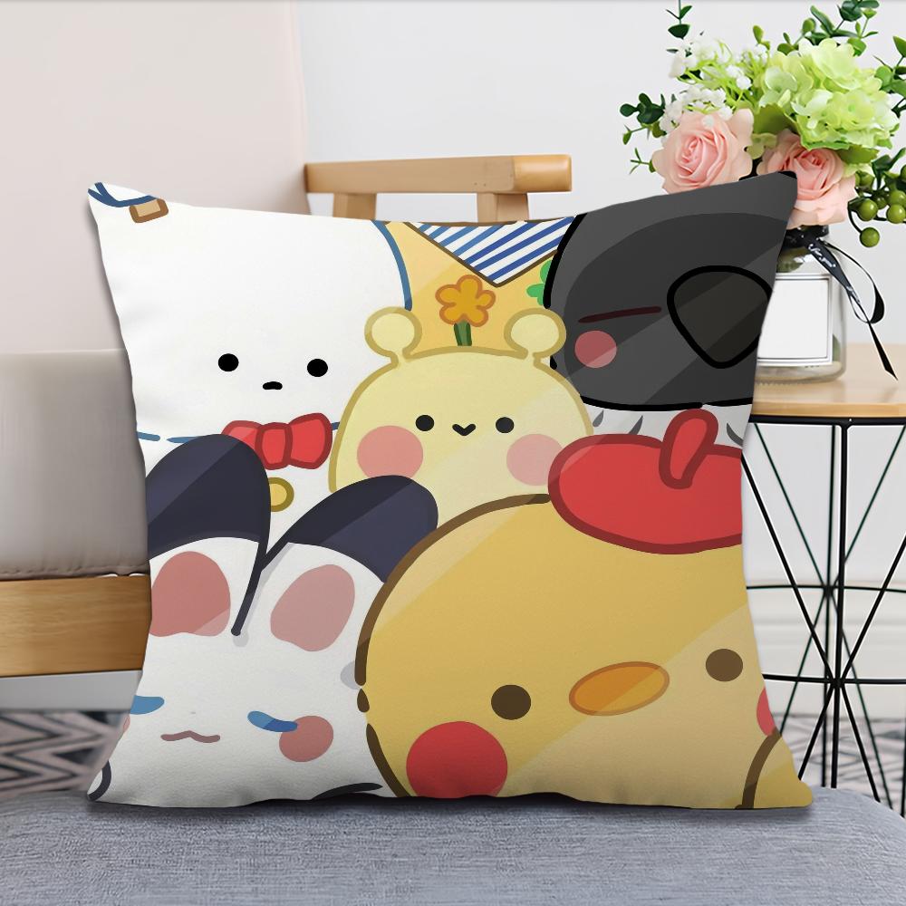 

soft Love Comfortable doll Pillow Case for and Sofa Living cute chibi Deepspace Room Home office Decor Protective Covers 30x30CM(12x12in)