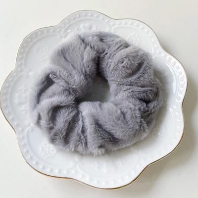 Winter Warme Weiche Haar Scrunchies Für Frauen Mädchen Niedlichen Plüsch Elastische Haar Band Mehrfarbige Gummiband Haar Schleife Haar Zubehör