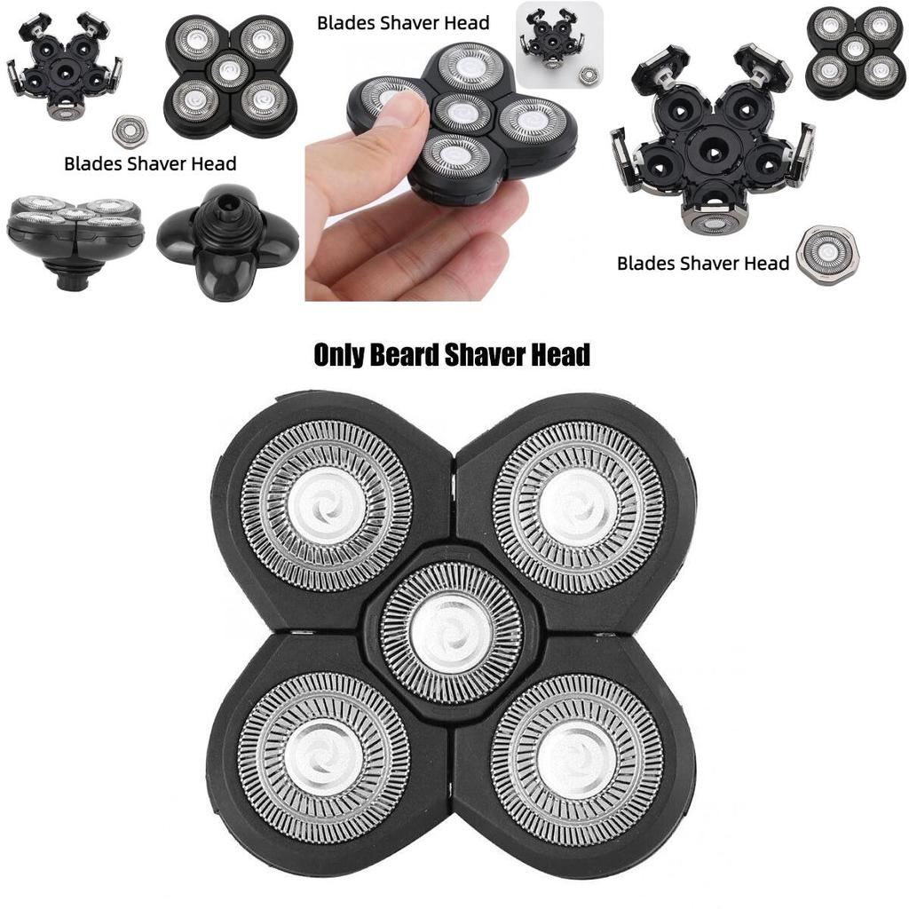 Intelligent Floating Shaver Head With 5 Blades Detachable And Washable Shaving Razor Replacement