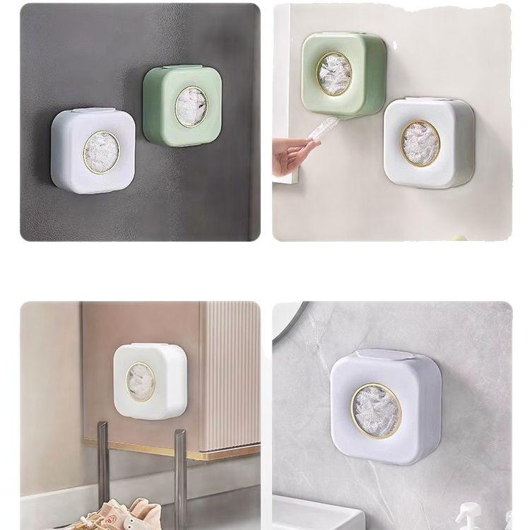 Wall-Mounted Cling Film Dispenser & Fresh-Keeping Bag Organizer