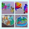20 Sheets Stars Holographic Sticker Paper A4 Size Rainbow Laminating Film Holographic Self-Adhesive Laminted Film