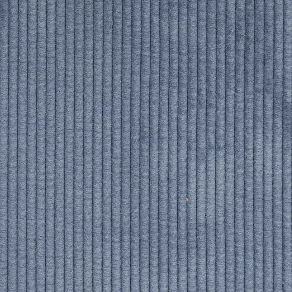 Blue Cord Fabric Chaiselongue with Cushion