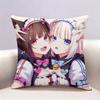 NEKOPARA Anime Game Doublesided print Pillow Case for Sofa Living Room Home office Decor Protective Cover