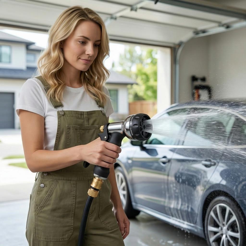 Trädgårdsslangmunstycke Med Icke-Design, Lämpligt För Vattning Av Växter, Gräsmattor Och Trädgårdar, Tvätt Av Bilar, Rengöring, Bad Och Utomhusrekreation.