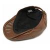 Autumn Winter Hat Men's Retro Leather Beret British Progressive Hat