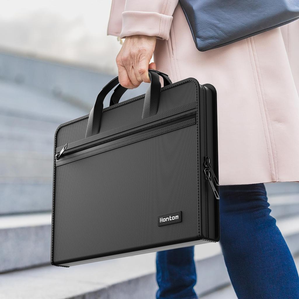 Fireproof File 13 Fireproof Document Portable Fireproof Safe for Business and File Folder with Size 2800℃ Case, Pockets, Clear, Home, Zipper,