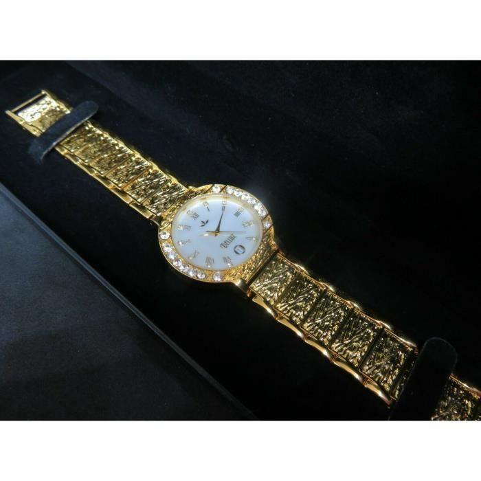 MONTRE FEMME BELLUX COLLECTION Grand Deluxe PLAQUÉE OR 23 K