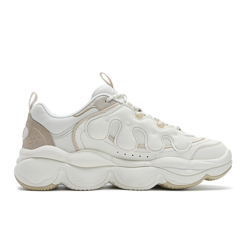 Fila PEASE Cushioning, Wear Resistant Low Top Chunky Sneakers Men's Micro White F12M512151FWF