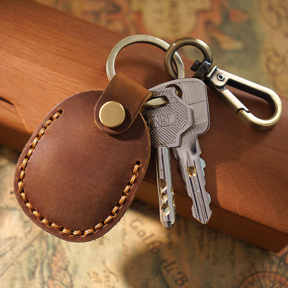 Genuine Leather Key Kits Handmade Universal Access Card Protective Case with Keychain Smart Card Reader Writer for Community Home Use Keychains