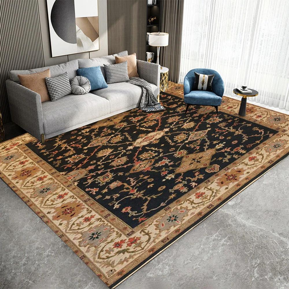 

Ковер с геометрическим узором в стиле ретро, украшение для гостиной, домашний ковер в этническом стиле, модный прикроватный коврик для спальни, современный роскошный декор 40X60cm-16x24in