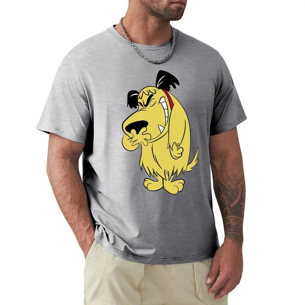 Laughing Muttley Funny Dog T Shirt Harajuku Short Sleeve T-shirt 100% Cotton Graphics Tshirt Tops