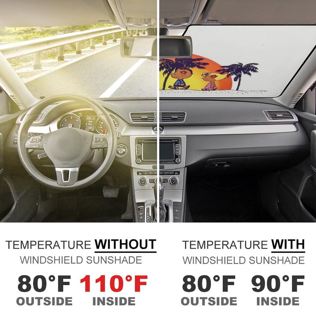 Snoopy Car Suction Cup UV Perfect for Car Cute and 130x70cm Sunshade, Insulating, Sunshade, Protection, Camping, Stylish, (Hawaii)