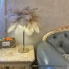 Nordic Romantic Ostrich Feather Floor Lamp - Soft Light Decorative Bedside Lamp