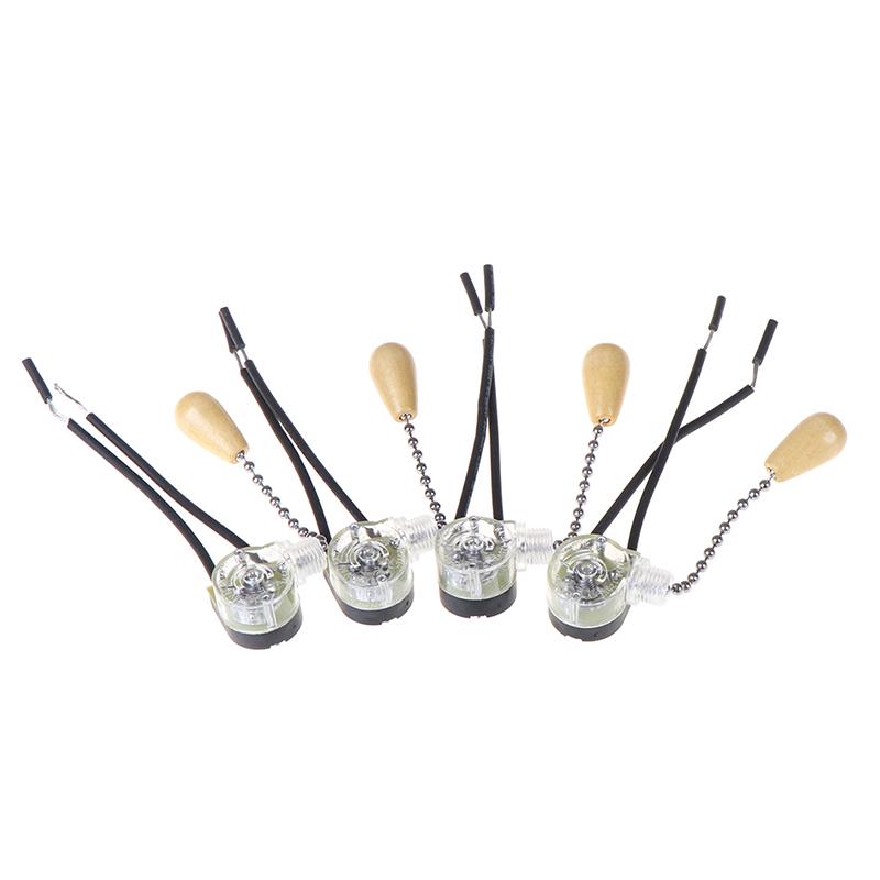 

4Pcs Wall Light Pull Switch Home Ceiling Fan Lamp Universal Pull Chain Switch