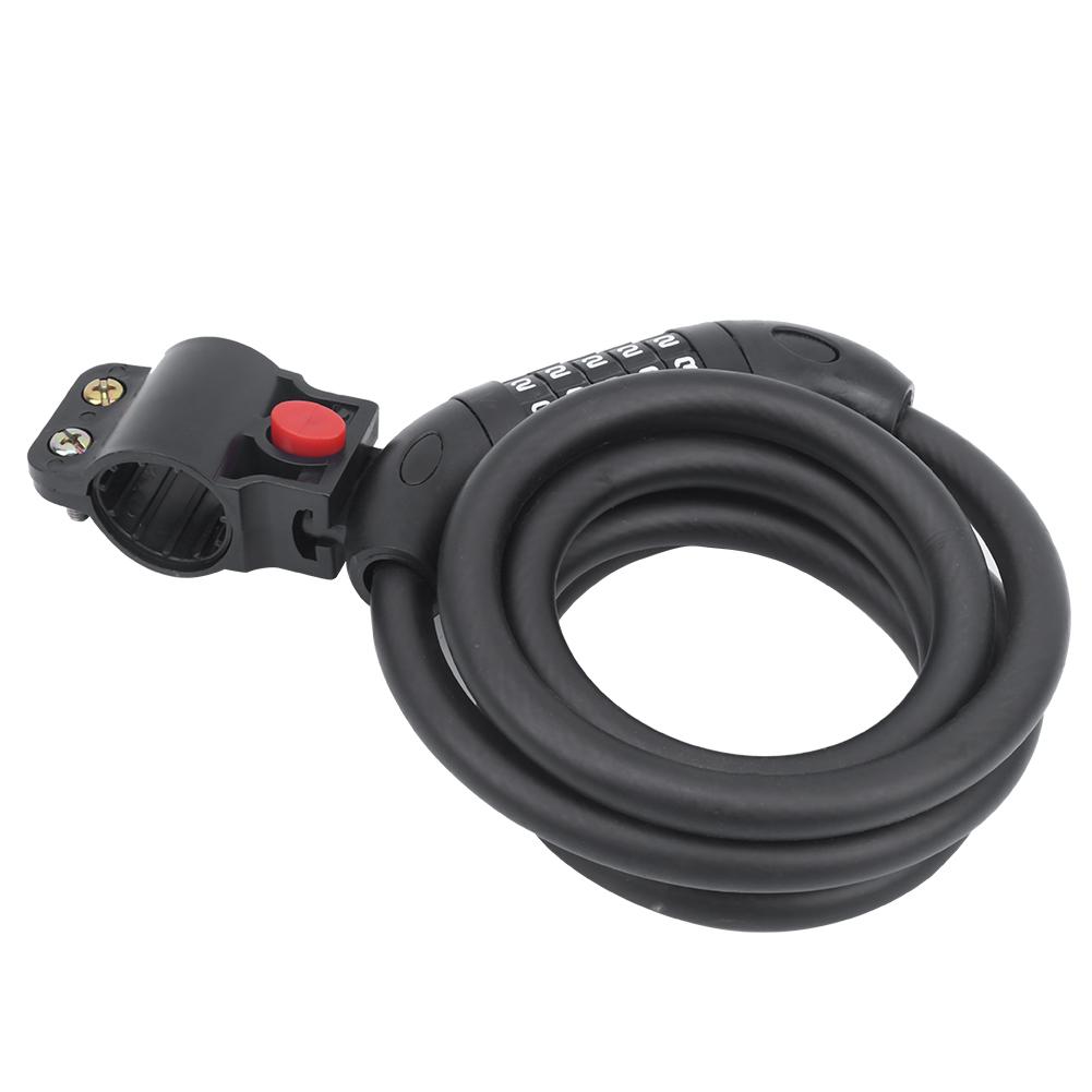1.5M Portable Antitheft Strip Lock Disc Brake Lock Fivedigit Password for Mountain Bike