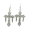 Original Gothic Punk Rivet Cross Pendant Earrings - European & American Popular Dangle Earrings