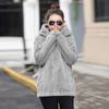 Plush Faux  Hooded Pocket Jacket For Women's Loose Plush Long Sleeved Women's Top