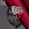 925 Sterling Silver Fashionable Pattern Ring Fashionable Wedding Jewelry