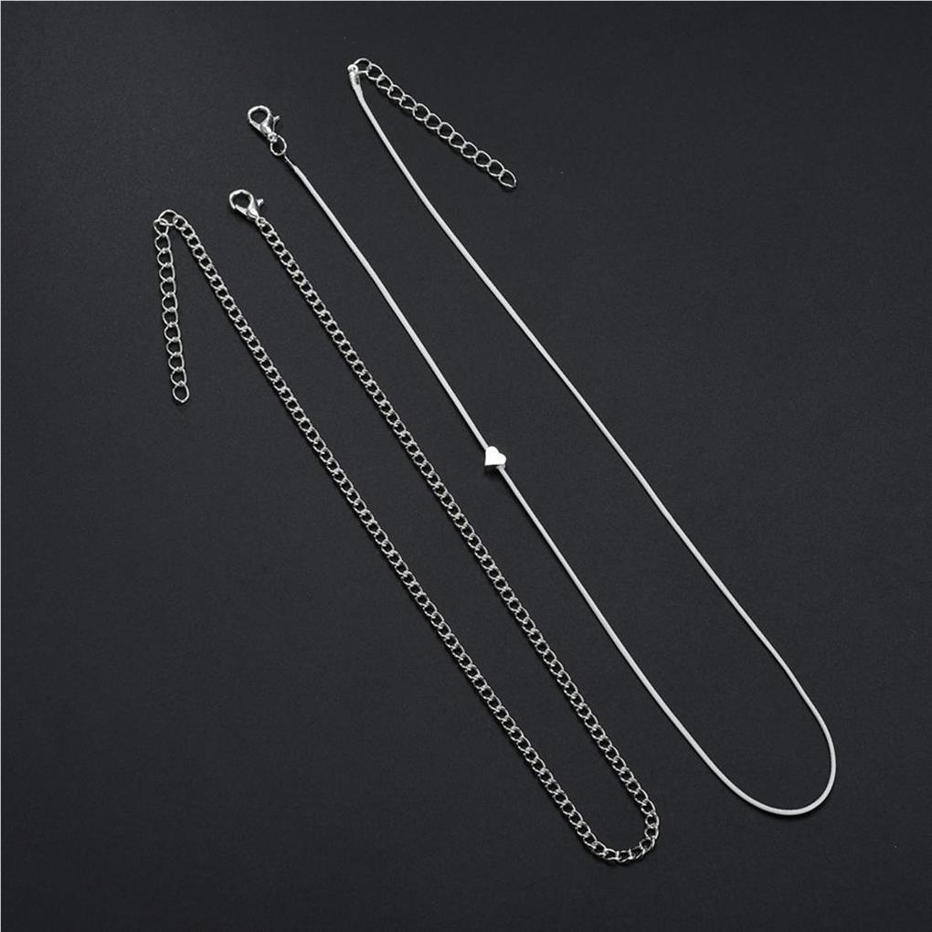 Beach Ankle Bracelets Wear-resistant Vintage Anklets Chain Silver Double-Layered Ankle Chains Foot Jewelry Pendant for Women