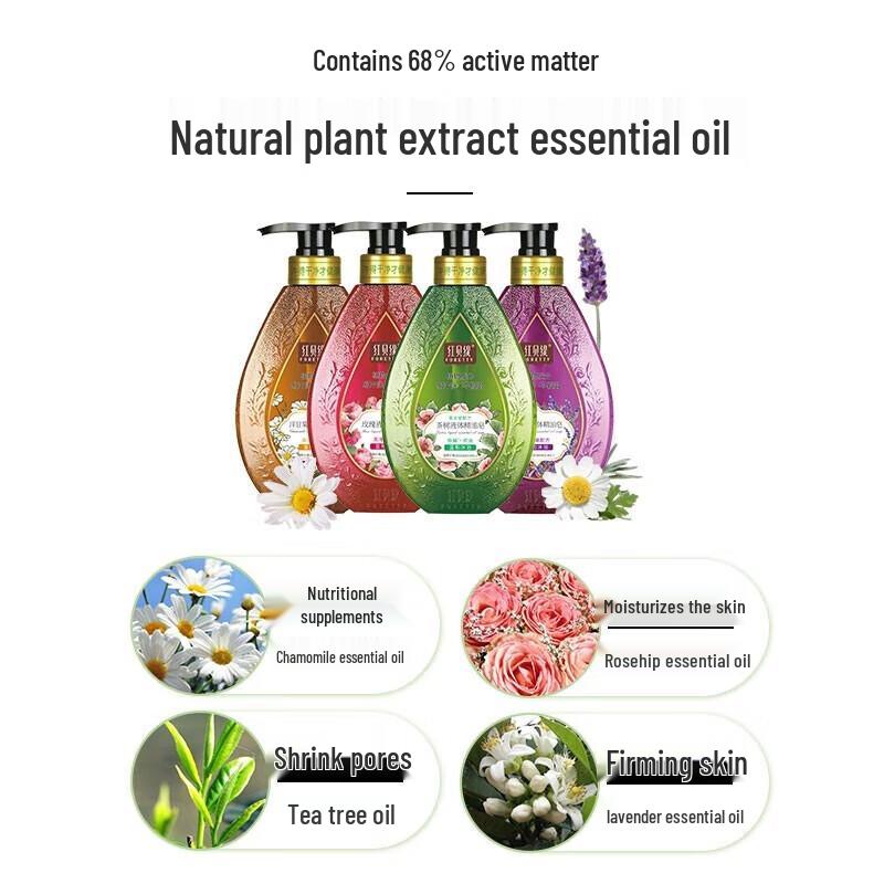 Foretty Lavender Liquid Essential Oil Shower Soap