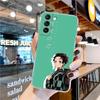 Kamado Nezuko Kimetsu No Yaiba Demon Slayer Průhledný obal pro Samsung Galaxy S22 S21 S20 FE S 22 Ultra S10 E S9 Plus 5G Kryt Coque