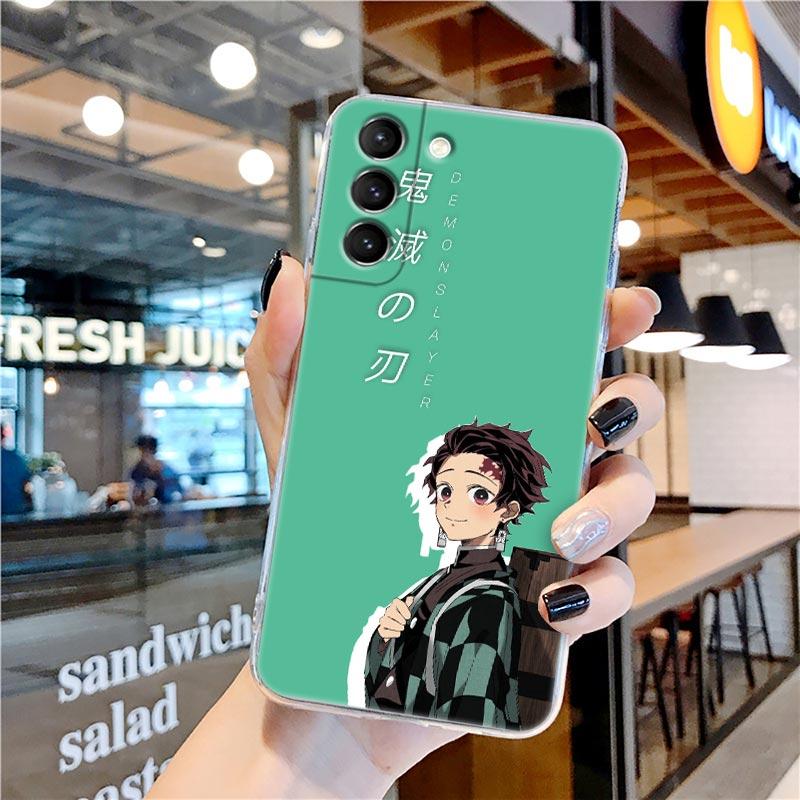 Kamado Nezuko Kimetsu No Yaiba Demon Slayer Clear Case for Samsung Galaxy S22 S21 S20 FE S 22 Ultra S10 E S9 Plus 5G Cover Coque
