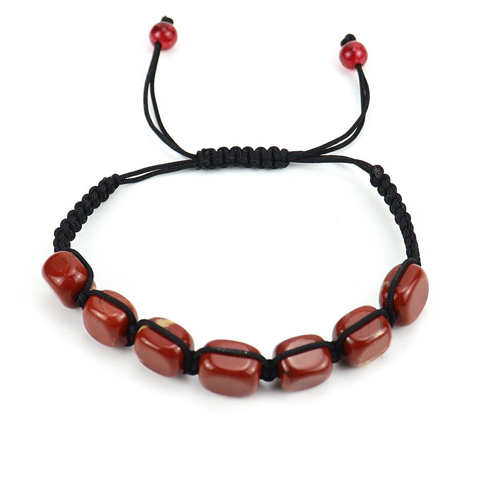 Hand-Woven Colorful Crystal Bracelet Rectangular Stone Yoga Bracelet B62