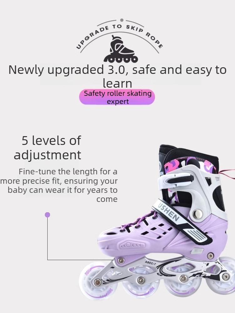 Adjustable Size Hard Shell Ice Skates for Adults and Women, Roller Skates for Boys and Students, Beginner Set for Ice Skating and Roller Skating