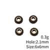 Small Hole Vintage Alloy Gear Spacer Beads Metal Loose Beads DIY Bracelet Necklace Jewelry Making Findings Accessories