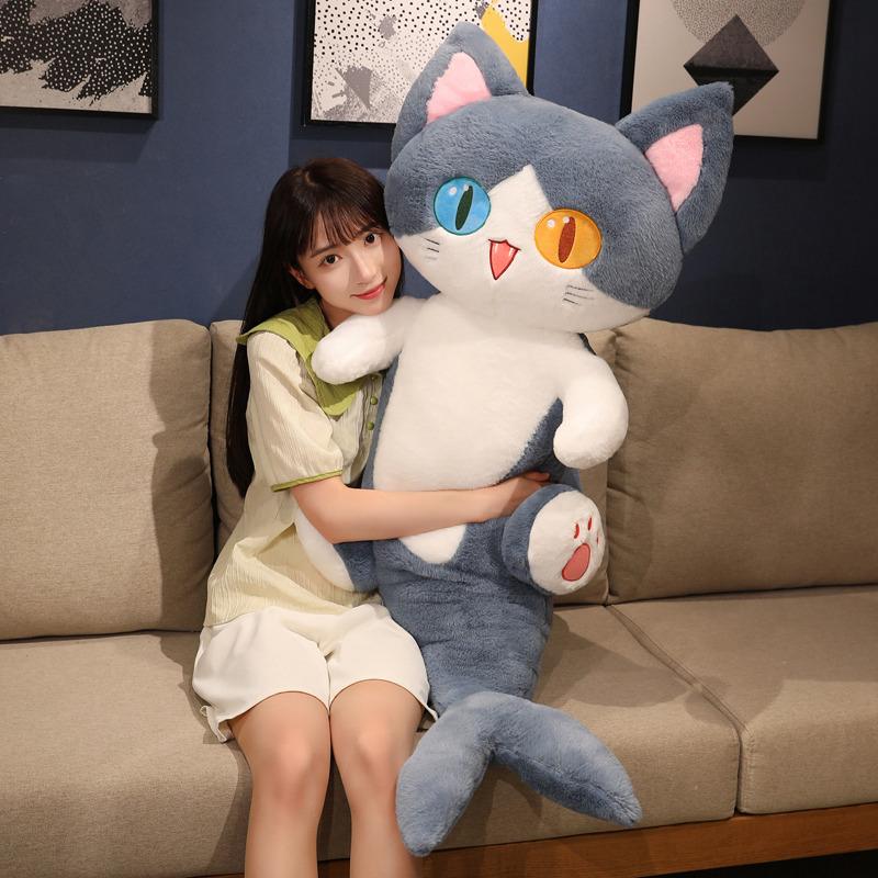 Creative Shark Cat Plush Toys Stuffed Cute Big Eyes Cats Doll Lovely Animal Pillow Soft Cartoon Cushion Christmas Gift