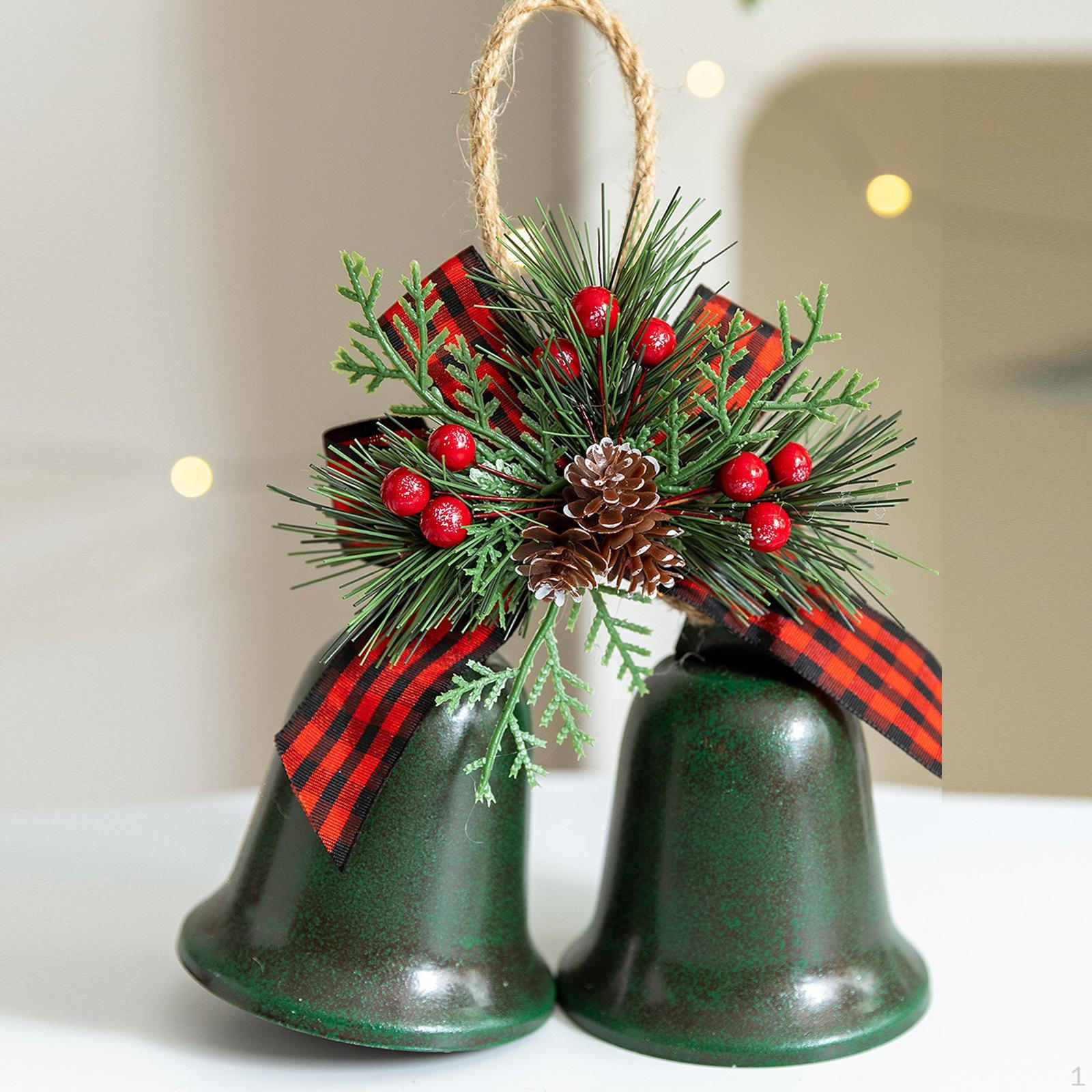 

Christmas Bells Decoration Wreath Topper Elegant Xmas Decor Pendant for DIY Painting Green