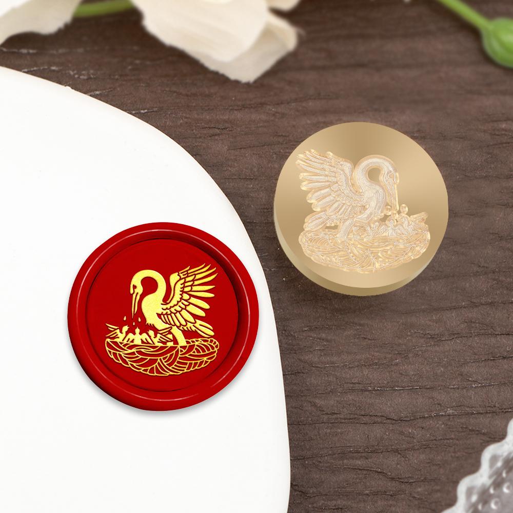 

Birds Collection Wax Seal Stamp, Pelican Wax Seal Stamps Interchangeable Brass Stamp Heads for Decorating Gifts and Greeting