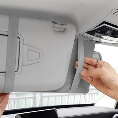 Car Sun Visor Organizer Pocket Storage Pouch Holder Multi-Pocket Auto Car Visor Pocket Auto Document Storage Pouch Holder