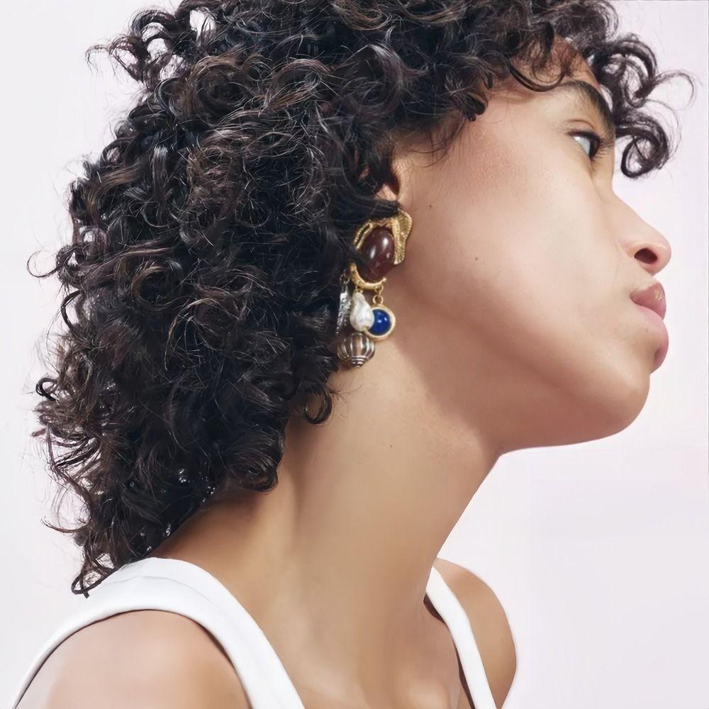 Literature Multi Pendant Chain Necklace Personality Vintage Earring Punk Collarbone Chain  Women