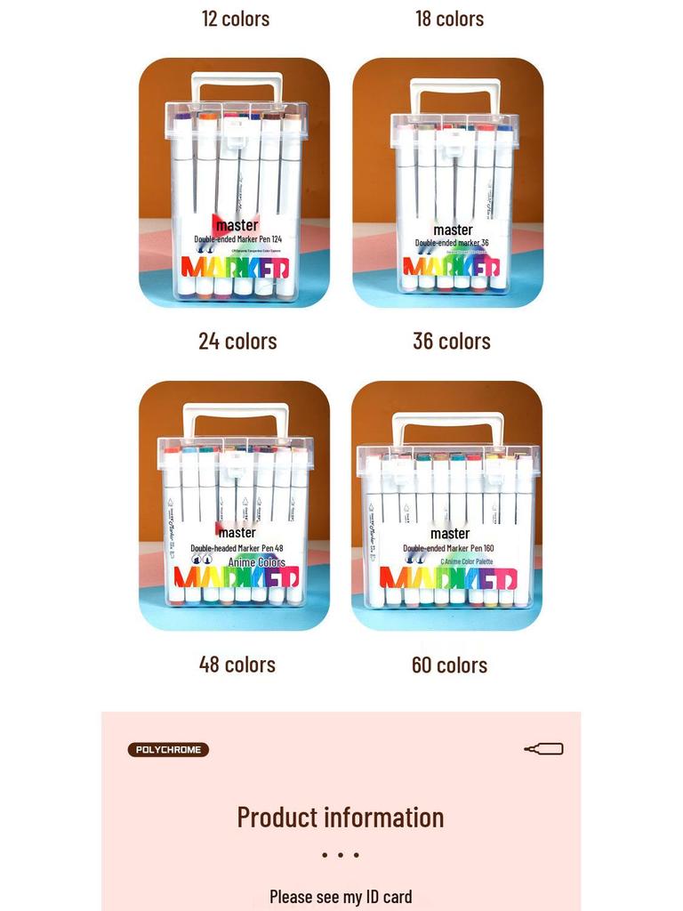 Master Dual-Tip Refillable Markers for Kids - Oil-Based Colored Pens for Art and Drawing