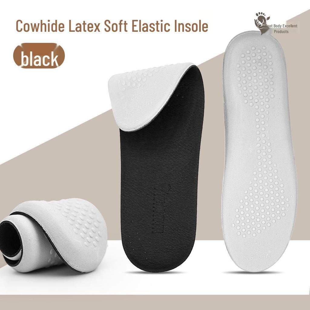 4D Cloud Insole: High Elastic Shock-Absorbing Sports Insole with Genuine Cowhide, Comfortable Massage, Sweat-Absorbing, and Breathable Design.