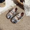 2026 Spring/Summer Girls' Silver Mary Jane Leather Shoes - Retro Low-Cut, Non-Slip for Toddlers & Young Children
