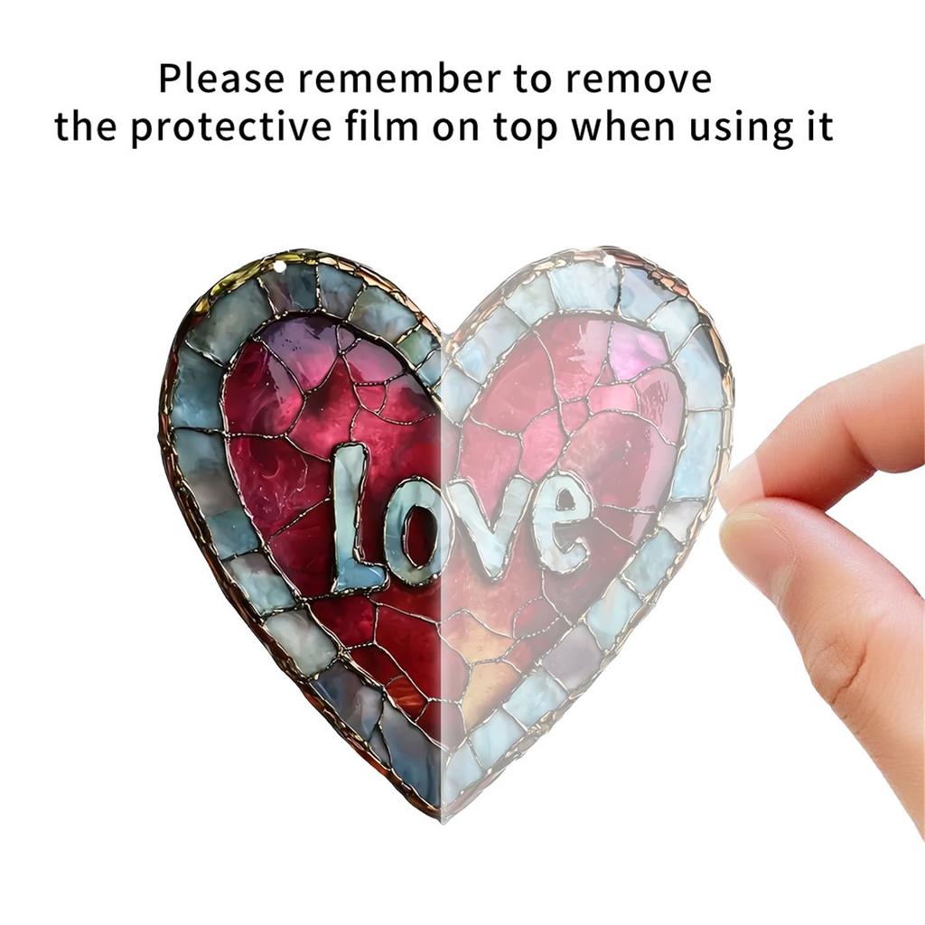Valentine's Day Retro Love 2D Flat Acrylic Pendant Garden Party Decoration Atmosphere Decoration Supplies