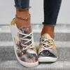 New women's fashion canvas shoes lace-up flat casual shoes