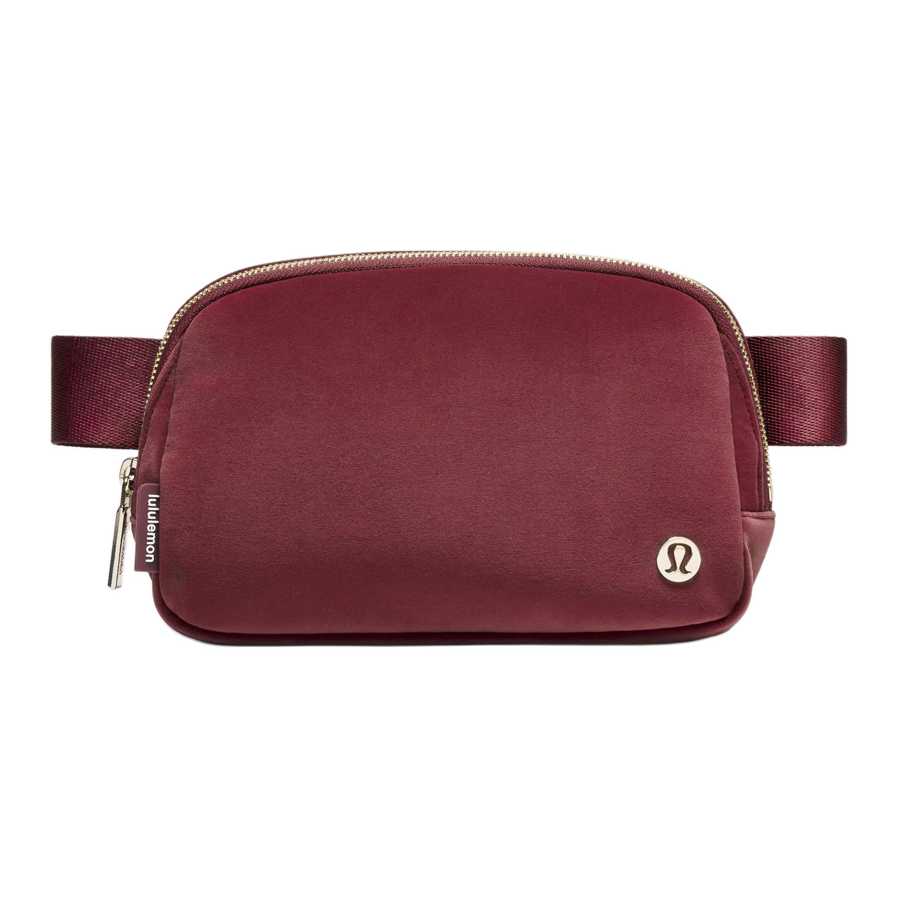 

Lululemon Everywhere 1L Brand Logo Zipper Waist Bag Unisex Waist Bag Wine-Berry Gold LU9BF7S-061215 Berry & Gold