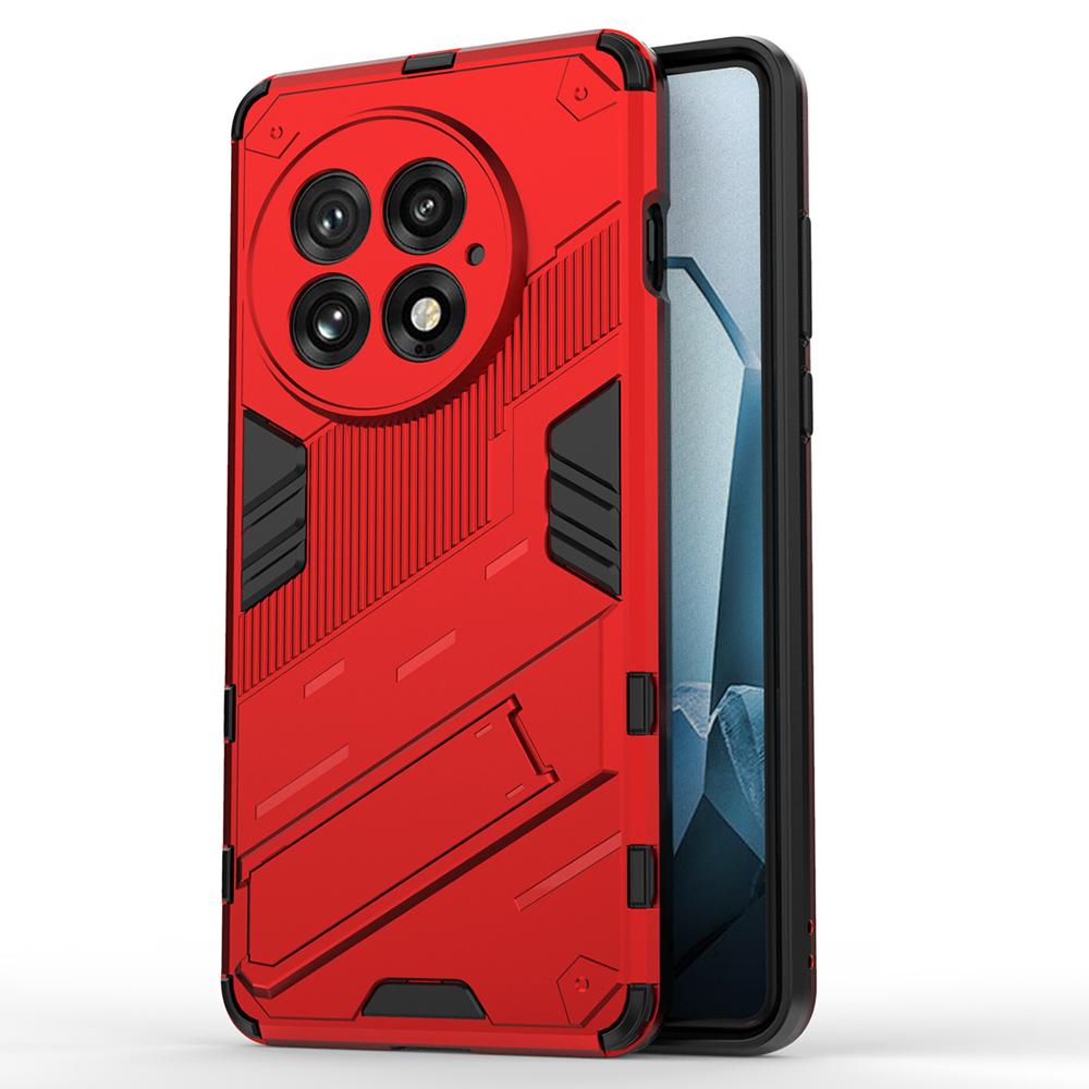 

For OnePlus 13 Case PC+TPU Shockproof Phone Cover with Kickstand Red