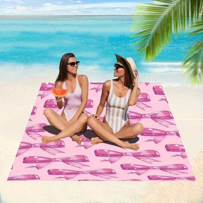 Fun Bow-Patterned Bath Towel Versatile for Pool Surfing Camping Yoga Beach Absorbency Gym Sweat Wiping Shower Room Use