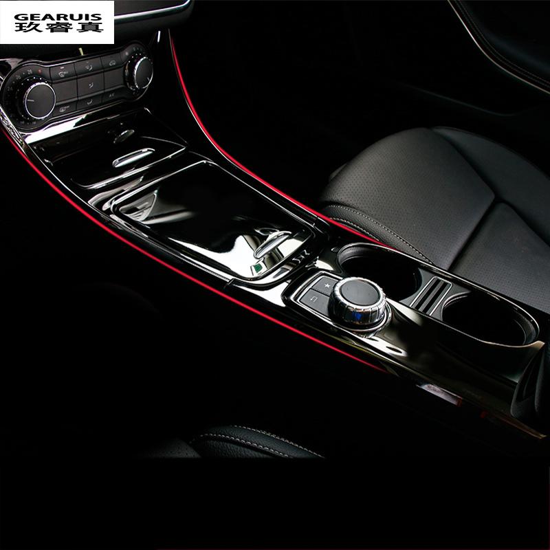 

Стайлинг автомобиля Центральный Обшивка рамы ящика для хранения Автомобильный кондиционер Обшивка панели Water Cup Чехол для Mercedes Benz CLA C117 GLA