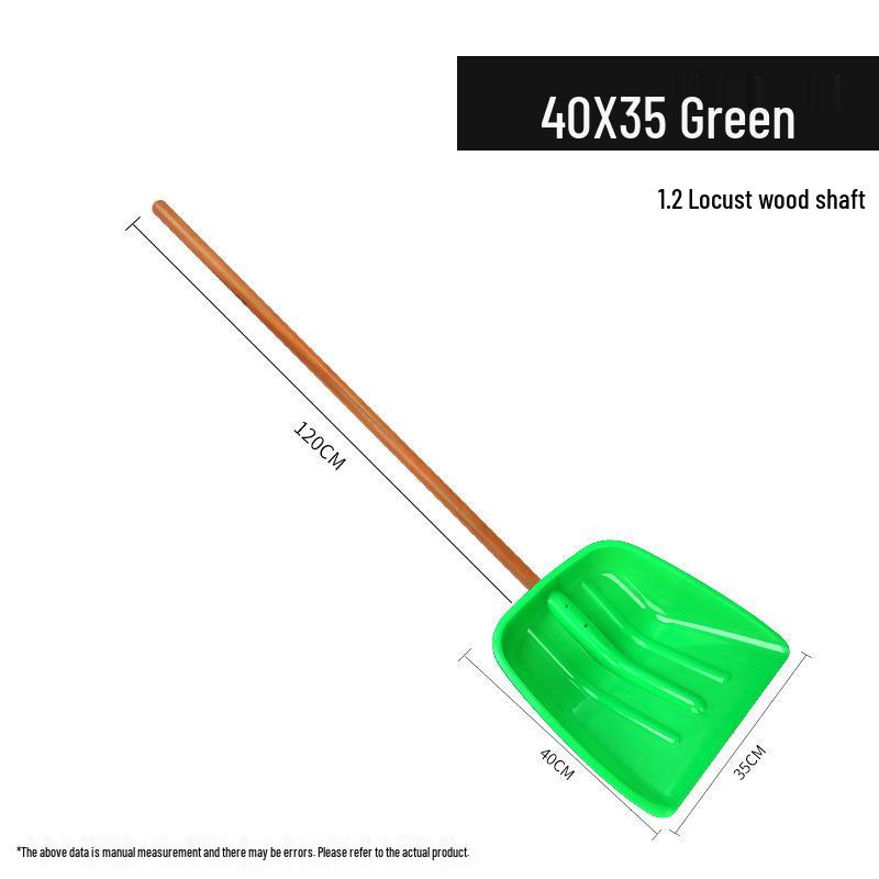 Extra Wide Tempered Iron and Plastic Snow & Grain Shovel