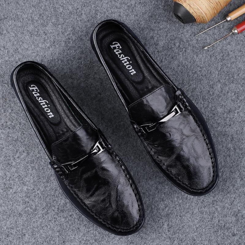 Casual Doudou shoes men's leather breathable one-pedal soft-soled business leather shoes versatile driving shoes