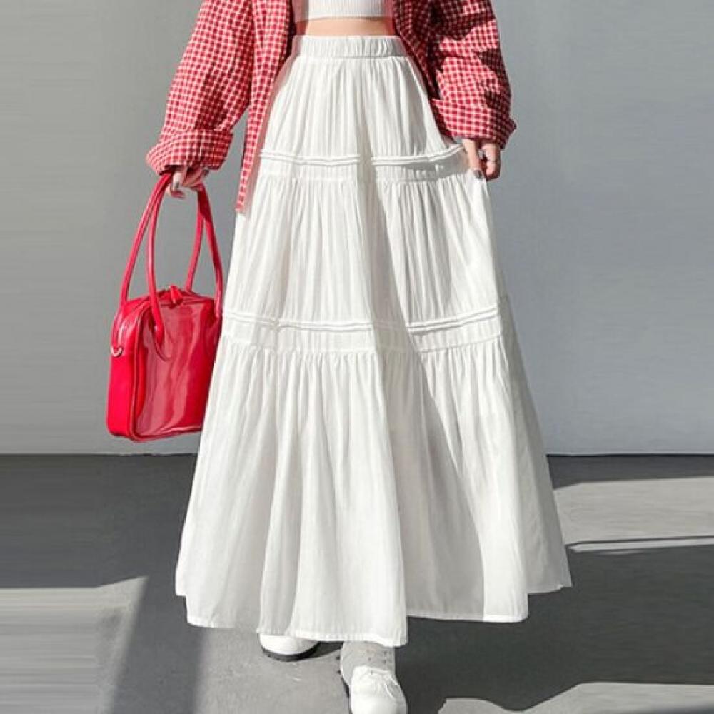 Navava Women Natural Mood Flare Long Skirt Ns441