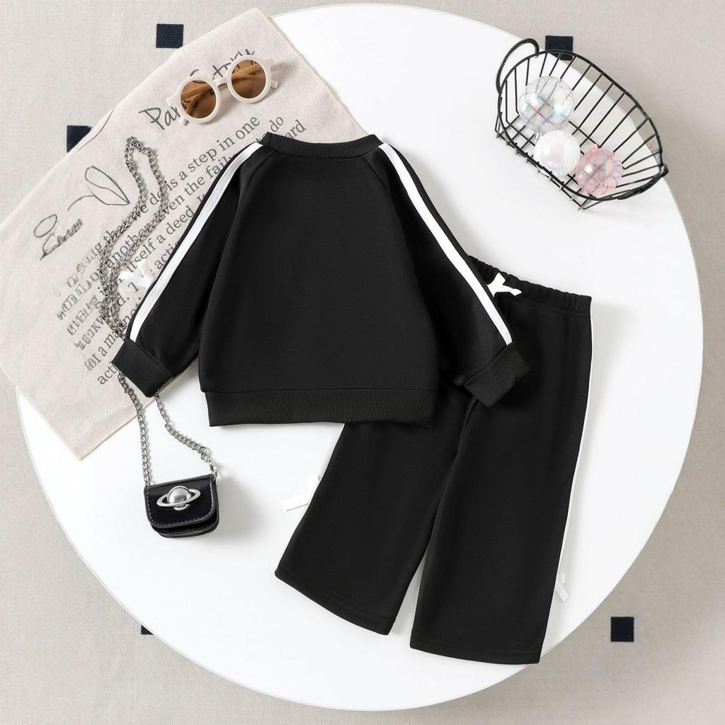 Kids Casual Long-Sleeve Set, Comfortable Daily Wear Outfits