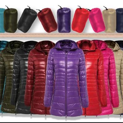 Plus Long Down Jacket Women Winter Ultra Light Down Jacket Women with Hooded Down Coat Female Big Size Coats